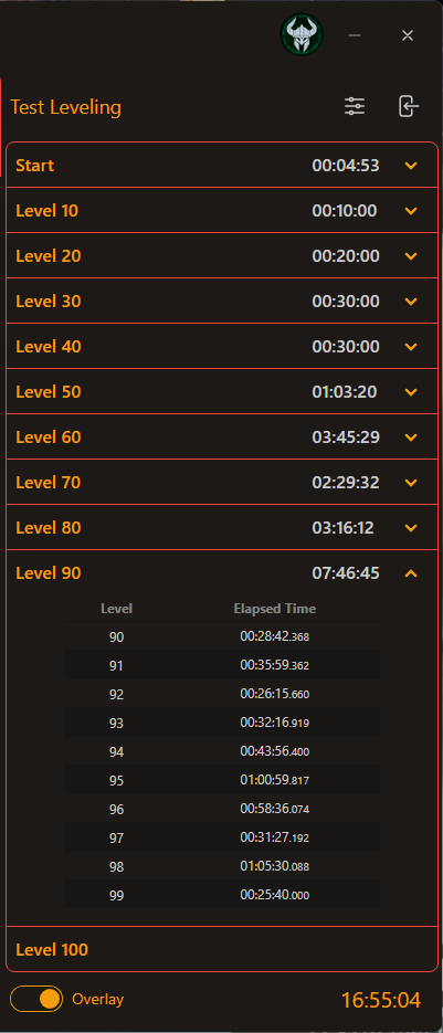 Speed Leveling Tracker